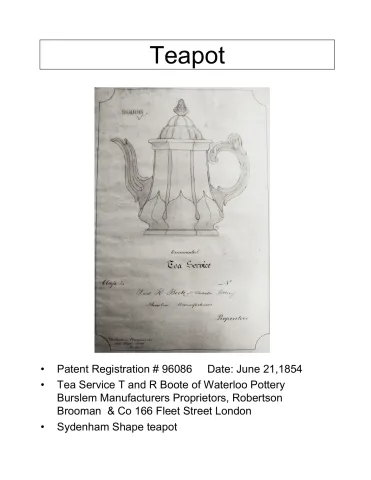 Teapot or Coffee Pot Base and Lid