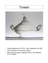 Vegetable Tureen Base and Lid