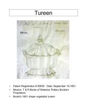 Vegetable Tureen Base and Lid