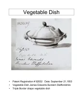 Vegetable Tureen Base and Lid