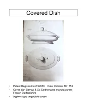 Vegetable Tureen Base and Lid