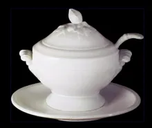 Atlantic Shape (Fig Cousin) | Unspecified | Sauce or Soup Tureen Base, Lid, and Underplate | Item | 001
