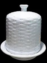 Basketweave | Unspecified | Cheese Dish Dome and Underplate | Item | 002