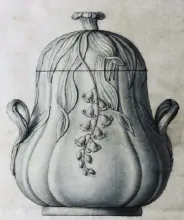 Flora Shape_John Alcock_Sugar Bowl with Lid_KewDrw_001