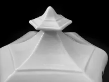 Gothic | Francis Clementson & William Young | Sauce or Soup Tureen Base, Lid, and Undertray | Finial | 002