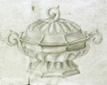 Gothic_G. Wooliscroft_Vegetable Tureen Base and Lid_KewDrw_001