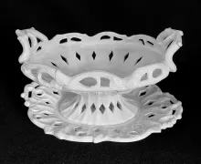 Gothic | J. & G. Alcock | Reticulated Basket with Underplate | Item | 005