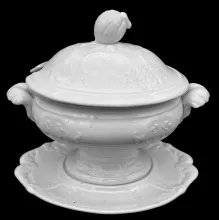 New York Shape_Joseph Clementson_Sauce or Soup Tureen Base, Lid, and Underplate_Item_001