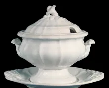 Portland Shape | Elsmore & Forster | Sauce or Soup Tureen Base, Lid, and Underplate | Item | 002