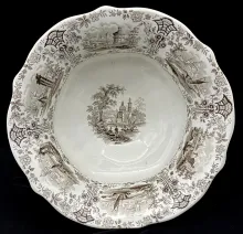 Unknown Tableware | Unspecified | Bowl (Fluted w Scalloped Rim on Tall Pedestal) | DecItem | 004